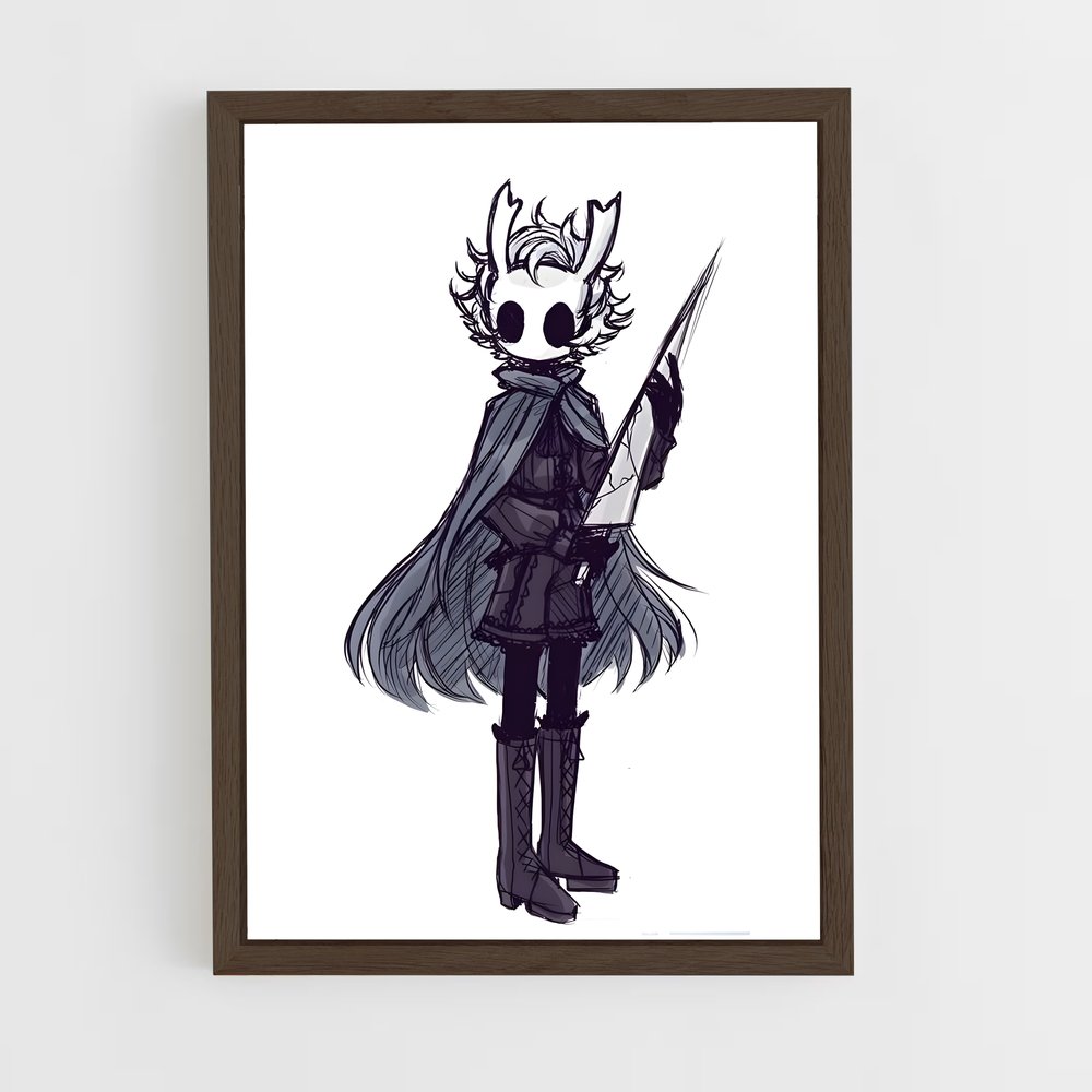 Poster La Guerrière Cornue – affiche Hollow Knight (vue 5)